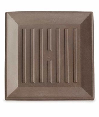 Crescent Universal Square&nbsp;Saucer, Mocha, 9"&nbsp;&nbsp;