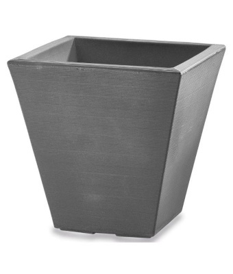 Crescent Gramercy Contemporary Square Planters, Slate, 20"