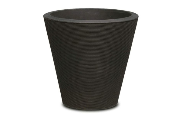 Crescent Madison Modern Pot, Caviar Black, 34"
