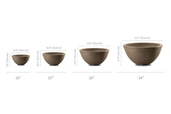Crescent Delano Round Planter Bowl, Old Bronze, 26\"