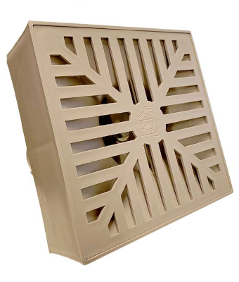 8" SQUARE ADJUSTABLE PLASTIC DRAIN