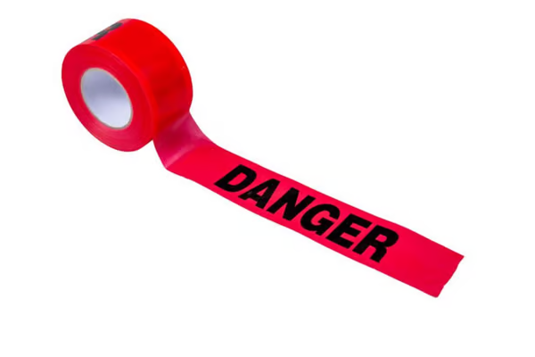 300� RED DANGER TAPE