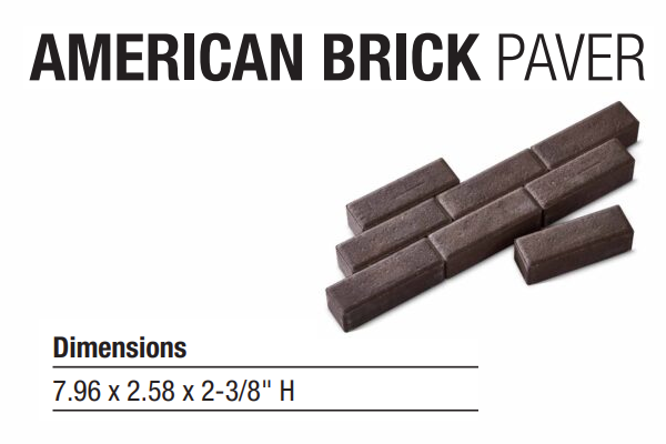 AMERICAN BRICK 6CM REC ONYX FM