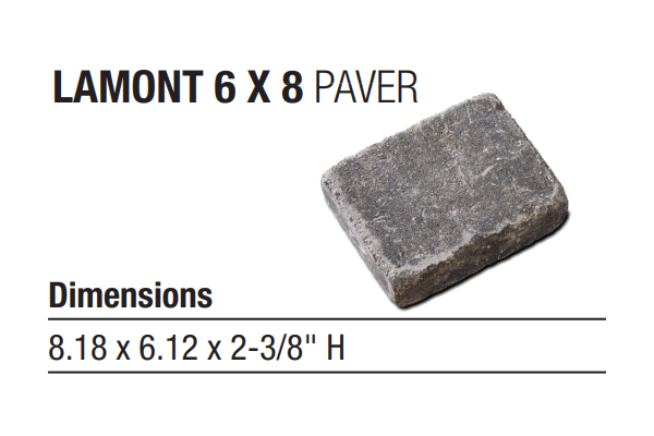 LAMONT TUMBLED 6X8 ONYX