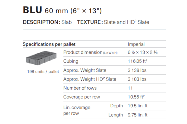 BLU 60 SMOOTH 6X13 GREYED NICKEL
