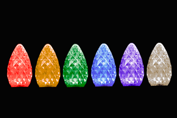 LED C7 PC 50PK MULTICOLOR