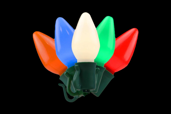 LED C7 SMD 25PK OPAQUE SMOOTH MULTICOLOR