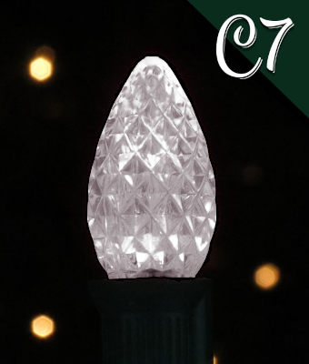 LED C7 PC 50PK PURE WHITE