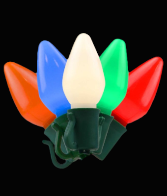 LED C7 SMD 25PK OPAQUE SMOOTH MULTICOLOR