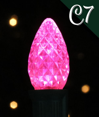 LED C7 25PK PINK PLY