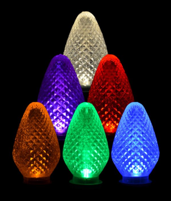 LED C7 25L MULTICOLOR - WHITE CORD 