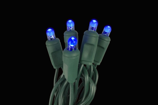 BALLED LED 5MM CONVEX 50L 6" GRC - BLUE
