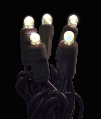 GAB LED 5MM CONVEX 50L BRC - WARM WHITE