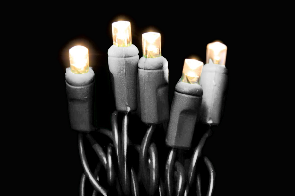 BALLED LED 5MM ANGLED 70L 6" WHC - WARM WHITE