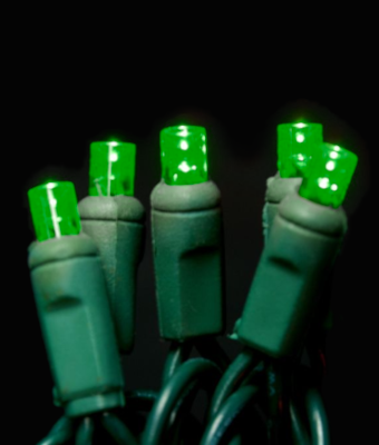 BALLED LED 5MM ANGLED 50L 6" GRC - GREEN