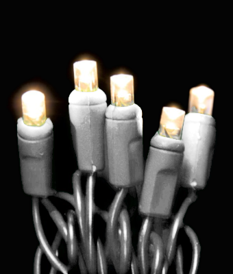 BALLED LED 5MM ANGLED 70L 4" WHC - WARM WHITE