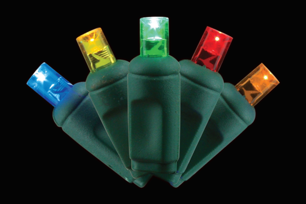GAB LED 5MM ANGLED 50L GRC - MULTICOLOR