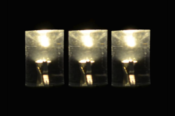 GAB LED 5MM ANGLED 50L BRC - WARM WHITE
