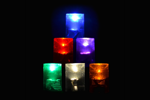 GAB LED 5MM ANGLED 50L GRC - MULTICOLOR