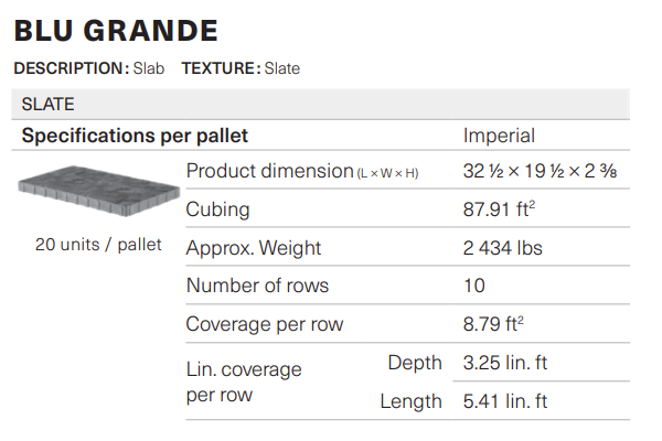 BLU GRANDE SLATE CHAMPLAIN GREY