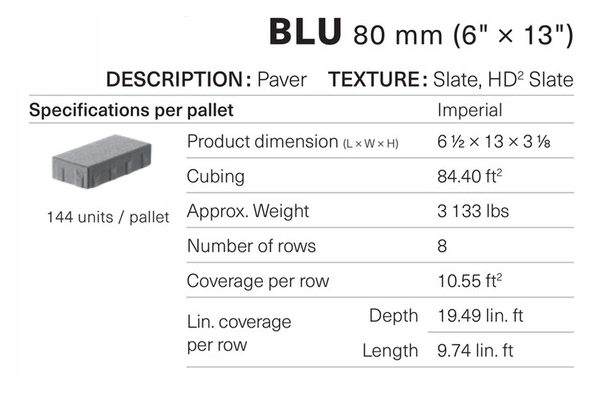 BLU 80 HD2 SLATE 6X13 ONYX BLACK