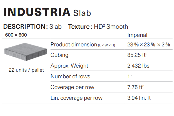 INDUSTRIA HD2 24X24 SHALE GREY