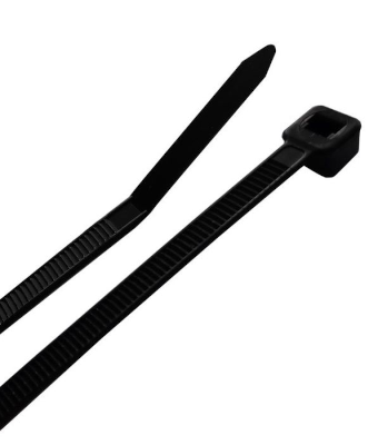 8" STEEL GRIP BLACK CABLE TIE 1000PK
