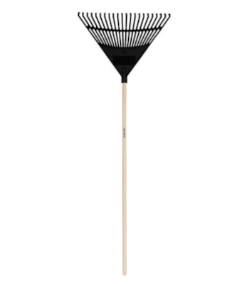 POLY LEAF RAKE 22" HEAD WOOD HANDLE