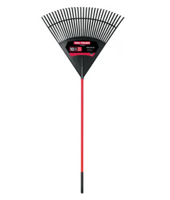 TRU-TOUGH RAKE - POLYLEAF 30" HEAD WOOD HANDLE
