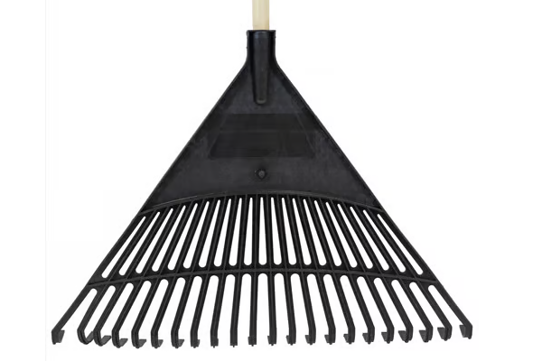 POLY LEAF RAKE 22\" HEAD WOOD HANDLE
