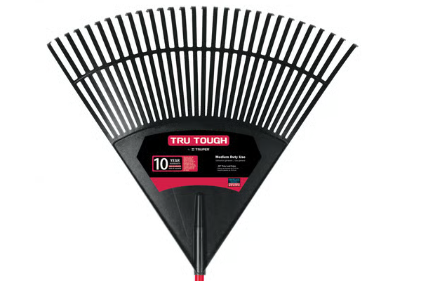 TRU-TOUGH RAKE - POLYLEAF 30\" HEAD WOOD HANDLE