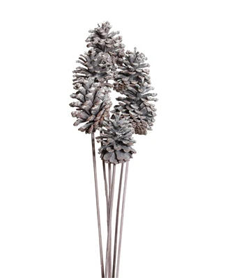 PINE CONE STAKE WHITE NO GLITTER